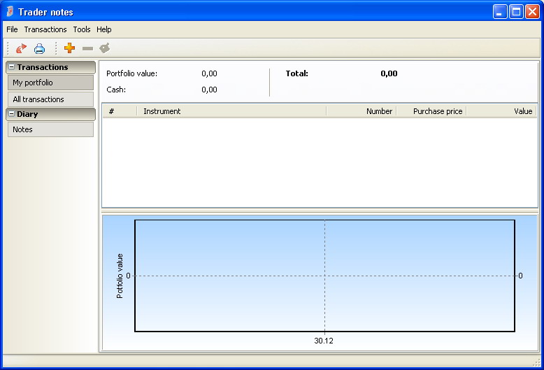 Click to view Trader Notes 1.3 screenshot